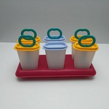 Tupperware Tiwi Eis am Stiel selbermachen 6 Stück im Set pink gelb violett grün