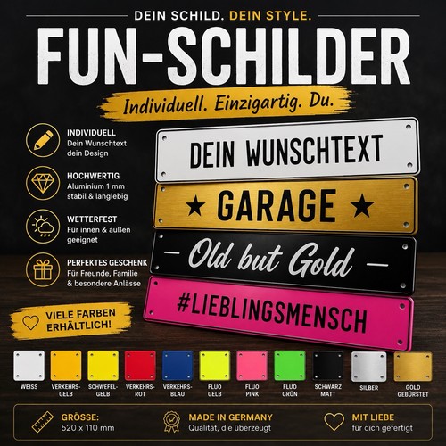 Personalisiertes fun schild - fun,
