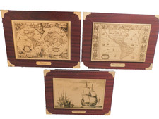 Mahagoni-Metall Wandbild Deko