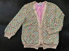 Blumarine Luxus Jacke, bestickt: Glasperlen, Pailetten, Leder NP ca. 1300 € TOP!