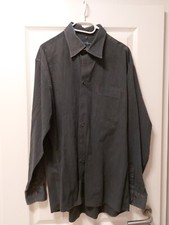 Herrenhemd Cavori Gr. 43/44 Anthrazit Schwarz Gut Erhalten