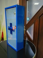 medizinschrank metall Blau mit