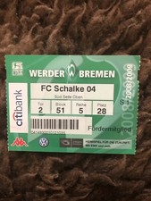 Ticket BL 08/09 SV Werder Bremen - FC Schalke 04, Sammelkarte, Ultras, SVW, S04