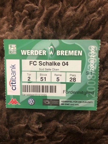 Ticket sv werder - 08/09,