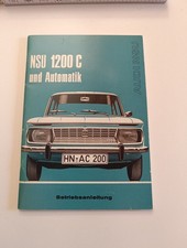 Original Betriebsanleitung NSU Audi 1200 C Auto N29