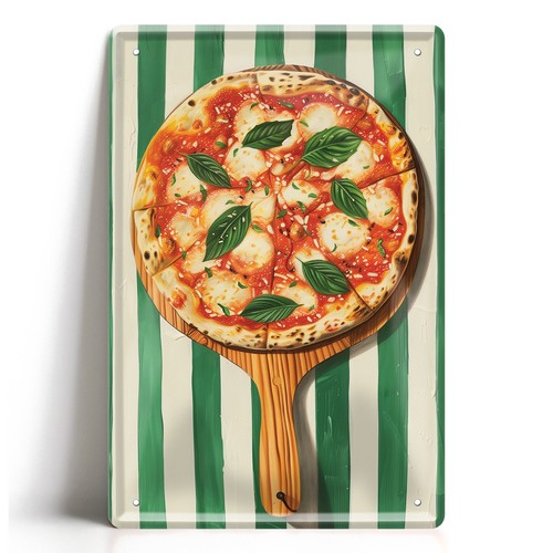 Blechschild 20x30cm pizza - blechschild,