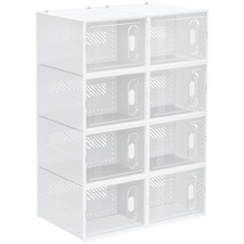 8er Set Schuhboxen Schuh-Organizer mit magnetischen Türen, Schuhkarton