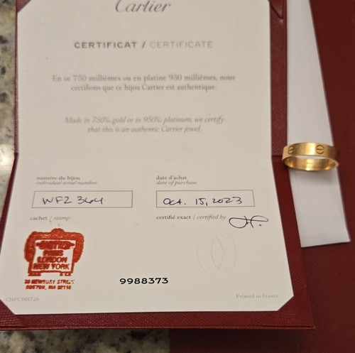 Cartier love ring - love, 18k