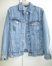 wNEU Jeans Jacke Gr M 38 Vero Moda helle Waschung oversized gerader Schnitt