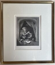 orig. Stahlstich Zahnarzt Dentist Pound Gerard Dow Albert Henry Payne 1850