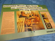 Reklame , Knüllwald  Massiv - Holz - Sauna , Werbung , Nostalgie