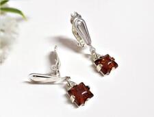 Bernstein Ohrclips 925 braun