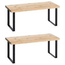 Regal aus Bambus und schwarzem