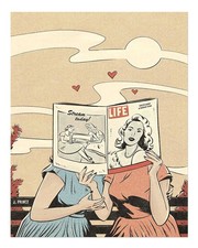 Retro-Pop-Art-Wandkunst-Druck im Stil eines Vintage-Magazins Urban Sce