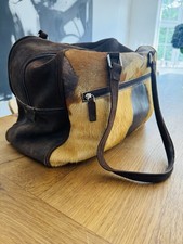 JOST „Die Kuh Elsa“ – kleiner Weekender / Tasche Braunes Wildleder & Kuhfell