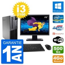 PC LENOVO M82 SFF Bildschirm 19 " Intel i3-2100 RAM 4Go Scheibe 500Go Windows 10