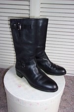 Tod's Stiefel Gr.39 aufgerautes Leder + Glattleder schwarz, prima Zustand