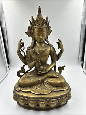 Tara Buddha Bronze Indien Höhe ca 43 cm Breite 28 cm Tiefe 19 cm 5489 Gramm