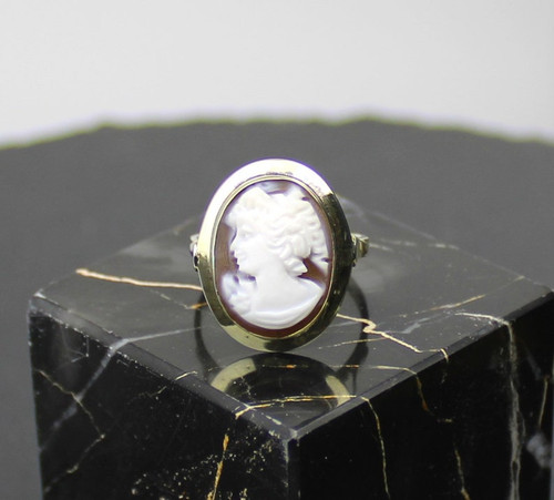 Vergoldeter kamee ring 925er - vergoldeter,