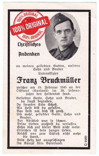 Sterbebild death card - card, ww2-