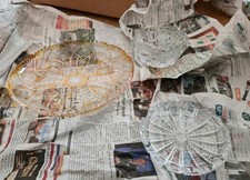 Tschechisches Kristallglas Teller Aschenbecher