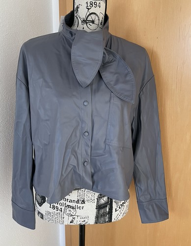 Zara crop kunstlederbluse gr - zara,