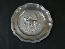 Hirsch Zinn Teller alt mit