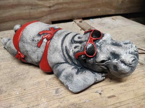 Steinfigur nilpferd - steinfigur,