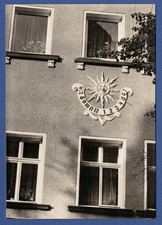 Zeitz 1980, Sonnenuhr an der Schwanenapotheke, Brüderstraße