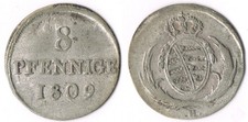 Sachsen 8 Pfennige 1809 Friedrich August I. 1806-1827 Silber