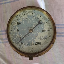 Vintage Messing Manometer - 6"