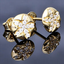 Feine Ohrstecker Ohrringe 585er 14K Echt GOLD Zirkoniabesatz Geschenk Idee NEU