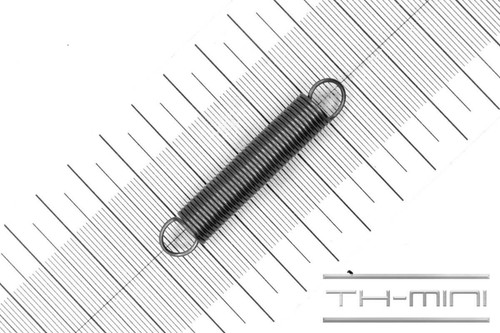 Zug feder 1mm - haken, Öse