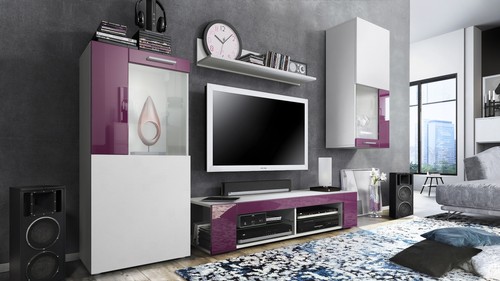 Wohnwand lowboard vitrine - wohnwand,