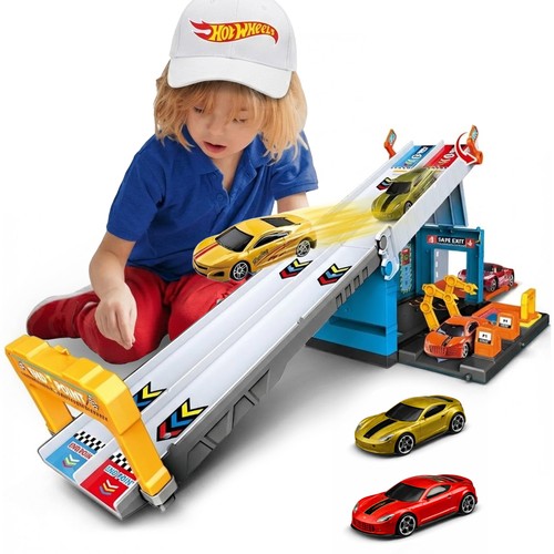 Rennbahn mit garage - 2-in-1,