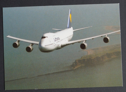 Postkarte flugzeug boeing - ak,