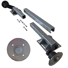 Anhängerachse - verstellbare universal Laufachse - Flexi Achse - 750 kg 4 x 100