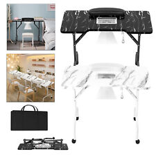 90cm Nageltisch Maniküretisch Maniküre Nagelstudio-Tisch mit Tragetasche Rollen