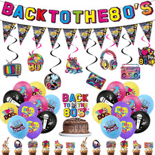 80Er Party Deko Banner Ballons