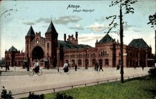 Ak Hamburg Altona, Hauptbahnhof, Fahrradfahrer - 4681381