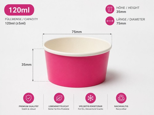 120 eisbecher pappe pink - ml,