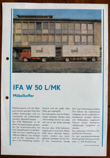 DDR-Prospekt MÖBELKOFFER Lkw IFA W 50 L/MK, VEB IFA Ludwigsfelde brochure
