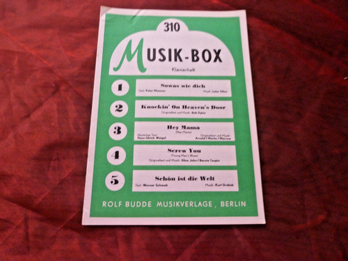 Musik box 310 - musik-box, klavierheft