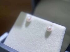 Klassische, hoche Qualitäte natürliche Akoya-Ohrstecker Aus Meerwasser , 4–5 mm