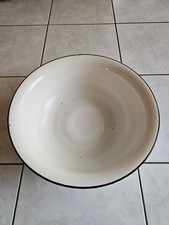   Vintage großer emaille Schüssel in weiß 50 cm  