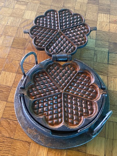 Altes gusseisen waffeleisen - altes,