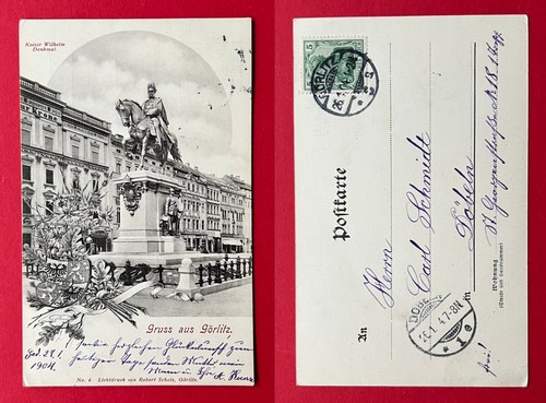 Postcard görlitz 1904 kaiser - postcard,