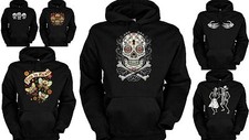 Gothik Kapuzensweater - Hoodie Skulls / Totenkopf  Motiv Kapuzenpulli  S - 3XL