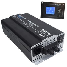 Supervolt 12V 3000W Wechselrichter mit Netzvorrangschaltung & FI Schutzschalter