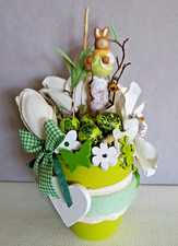 Oster Gesteck mit Hase + Eiern